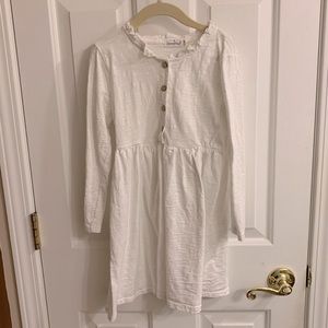 Girls white Long Sleeve Dress